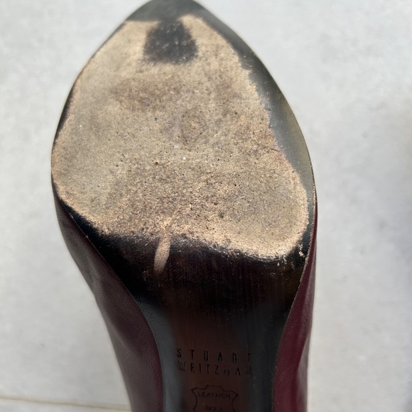 Stuart Weitzman Burgundy Stilleto Size 6 - Picture 6 of 6
